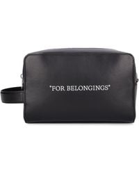 Off-White c/o Virgil Abloh - Quote Bookish Leather Toiletry Bag - Lyst