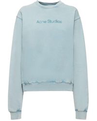 Acne Studios - Sudadera de algodón jersey con logo - Lyst