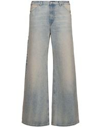 Courreges - Jeans anchos de denim de algodón - Lyst