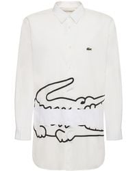 Comme des Garçons - Lacoste Printed Cotton Poplin Shirt - Lyst