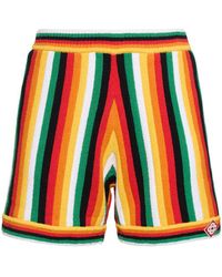 Casablancabrand - Striped Cotton & Nylon Toweling Shorts - Lyst