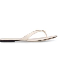 Tory Burch - 10Mm Simple Logo Leather Thong Sandals - Lyst