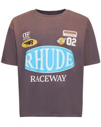 Rhude - Raceway Printed T-Shirt - Lyst