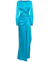 Ralph Lauren Collection - Vestido largo de satén de seda - Lyst