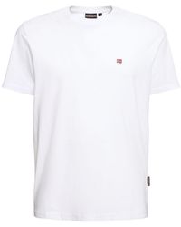 Napapijri - T-shirt manches courtes en coton salis - Lyst