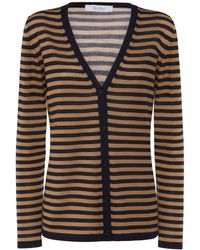 Max Mara - Corolla Striped Wool Knit Cardigan - Lyst
