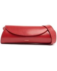 Jil Sander - Kleine Schultertasche Aus Leder "cannolo" - Lyst