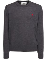 Ami Paris - Sweater Aus Wolle "adc" - Lyst
