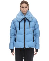 3 MONCLER GRENOBLE Piumino "Plaret" In Techno Popeline - Blu
