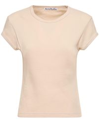 Acne Studios - Cotton Jersey Short Sleeve T-shirt - Lyst