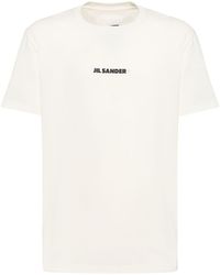 Jil Sander - T-shirt Aus Baumwolljersey Mit Logo - Lyst
