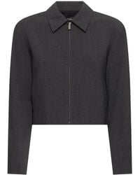 Theory - Cropped Stretch Wool Jacket - Lyst