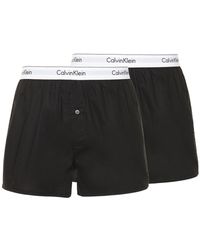 Calvin Klein Set de 2 boxer de algodón con logo - Negro