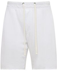 James Perse Vintage Cotton French Terry Sweat Shorts - White
