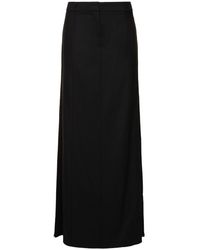 Victoria Beckham - Tailored Wool Blend Maxi Skirt - Lyst
