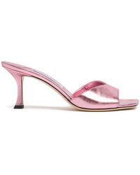 Jimmy Choo - Skye メタリックレザーミュール 70mm - Lyst