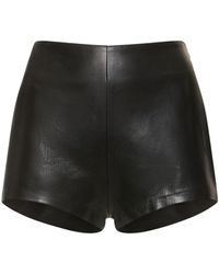 ANDAMANE - Polly High Rise Faux Leather Shorts - Lyst