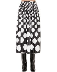 Marni Midikleid Aus Satin - Schwarz