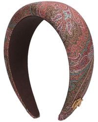 Etro - Paisley Silk Padded Headband - Lyst
