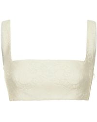 Valentino - Crop top en dentelle guipure de coton - Lyst