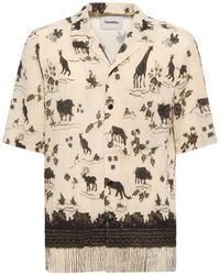 Nanushka - Embroidered Viscose/Shirt - Lyst