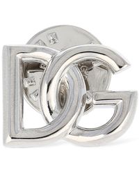 Dolce & Gabbana - Brosche Mit Dg-logoanhänger - Lyst