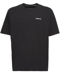 Patagonia T-shirt p-6 mission regenerative in cotone - Nero