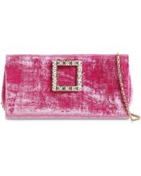Roger Vivier Samtpouch "sweet Vivier" - Pink