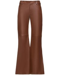 Chloé - Classic Nappa Leather Flared Pants - Lyst