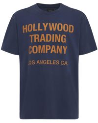 Htc Los Angeles Printed Logo Cotton T-shirt - Blue