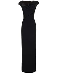 Tom Ford - Lvr exclusive vestido largo de georgette de seda - Lyst
