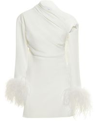 16Arlington - Adelaide Crepe & Feathers Mini Dress - Lyst