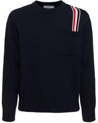 Thom Browne - Suéter de algodón con cuello redondo - Lyst