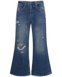 Jaded London - Colossus Busted Bleach Wash Flared Jeans - Lyst