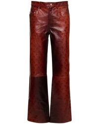 Marine Serre - Airbrushed Leather Wide Leg Pants - Lyst