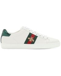 Gucci - Ace Embroidered Leather Sneaker - Lyst