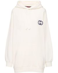 Gucci - Oversized Cotton Jersey Hoodie - Lyst