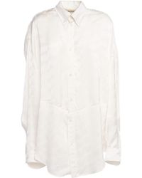 Balenciaga - Monogram Logo Jacquard Pajama Shirt - Lyst