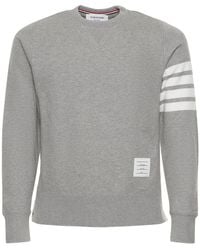 Thom Browne - Baumwollsweatshirt Mit Streifen - Lyst
