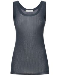 Lemaire - Seamless Ribbed Silk Tank Top - Lyst