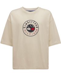 TOMMY HILFIGER x TIMBERLAND Logo Recycled & Organic Cotton T-shirt - Natural