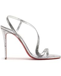Christian Louboutin - 100Mm Rosalie Laminated Leather Sandals - Lyst