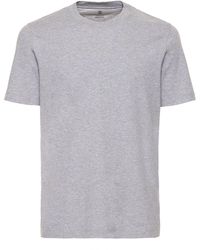 Brunello Cucinelli - Crewneck Cotton T-Shirt - Lyst