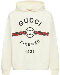 Gucci - Firenze 1921 Cotton Hoodie - Lyst