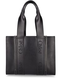 Chloé - Woody Medium Leather Tote Bag - Lyst