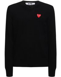 COMME DES GARÇONS PLAY - Strickpullover Aus Wolle "play" - Lyst