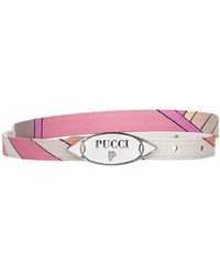 Emilio Pucci - Printed Silk Twill Belt - Lyst