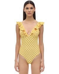 Underprotection Donna Polka Dots One-piece Swimsuit - Gelb