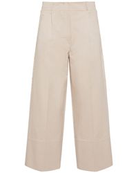 Max Mara Cabiria Cotton Gabardine Wide Pants - Multicolor