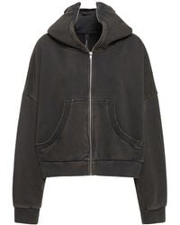 Entire studios - Washed Cotton Full-Zip Hoodie - Lyst